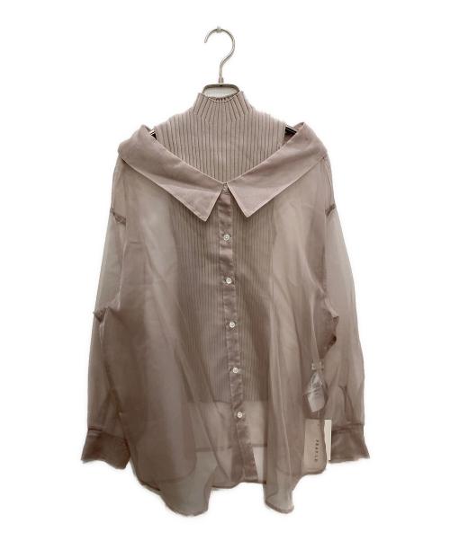 FRAY ID（フレイ アイディー）FRAY ID (フレイ アイディー) レイヤードシャツ ベージュ サイズ:Fの古着・服飾アイテム