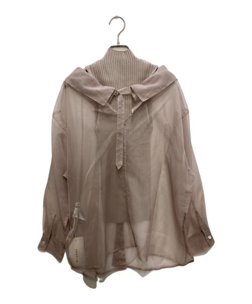 FRAY ID（フレイ アイディー）FRAY ID (フレイ アイディー) レイヤードシャツ ベージュ サイズ:Fの古着・服飾アイテム