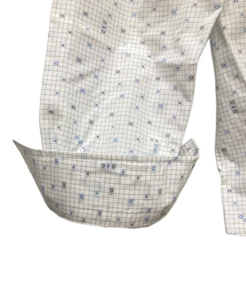 HERMES（エルメス）HERMES (エルメス) 長袖シャツ ホワイト×ブルー サイズ:44 未使用品の古着・服飾アイテム
