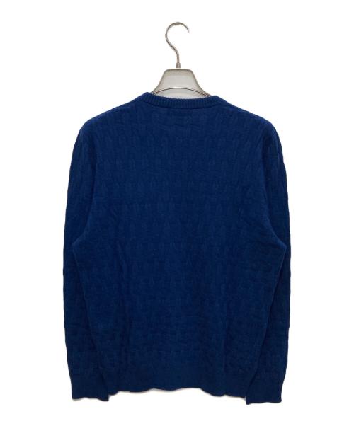 HERMES（エルメス）HERMES (エルメス) Hロゴカシミヤニット ブルー サイズ:XXLの古着・服飾アイテム