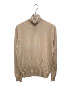 BRIONIブリオーニ）の古着「シルクブレンドハイネックニット」｜ベージュ