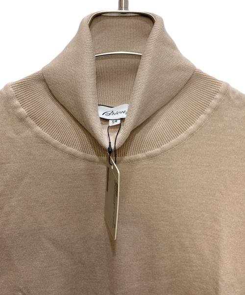 BRIONI（ブリオーニ）BRIONI (ブリオーニ) シルクブレンドハイネックニット ベージュ サイズ:54 未使用品の古着・服飾アイテム