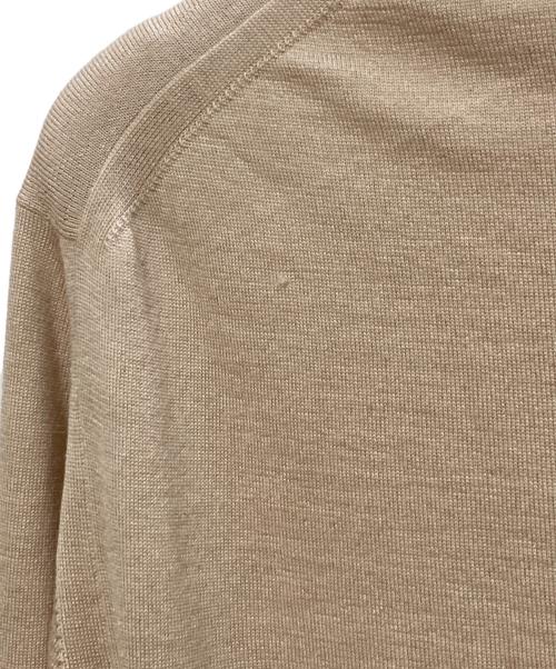 BRIONI（ブリオーニ）BRIONI (ブリオーニ) シルクブレンドハイネックニット ベージュ サイズ:54 未使用品の古着・服飾アイテム