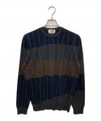 HERMESエルメス）の古着「カシミヤニット」｜グレー×ネイビー