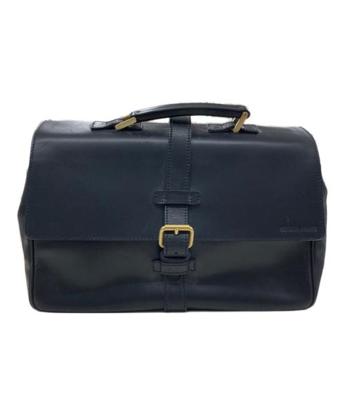 GIORGIO ARMANI（ジョルジョアルマーニ）GIORGIO ARMANI (ジョルジョアルマーニ) レザーハンドバッグ ブラックの古着・服飾アイテム