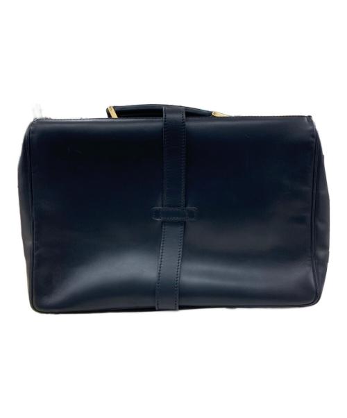 GIORGIO ARMANI（ジョルジョアルマーニ）GIORGIO ARMANI (ジョルジョアルマーニ) レザーハンドバッグ ブラックの古着・服飾アイテム