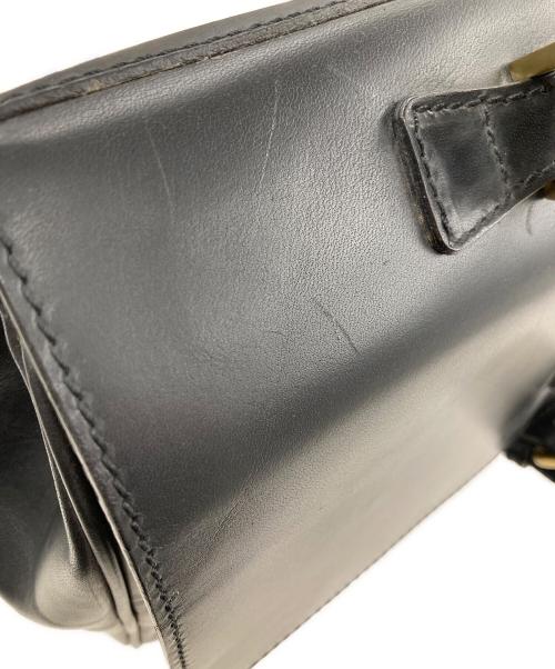 GIORGIO ARMANI（ジョルジョアルマーニ）GIORGIO ARMANI (ジョルジョアルマーニ) レザーハンドバッグ ブラックの古着・服飾アイテム