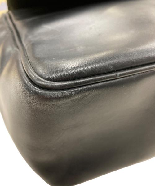 GIORGIO ARMANI（ジョルジョアルマーニ）GIORGIO ARMANI (ジョルジョアルマーニ) レザーハンドバッグ ブラックの古着・服飾アイテム