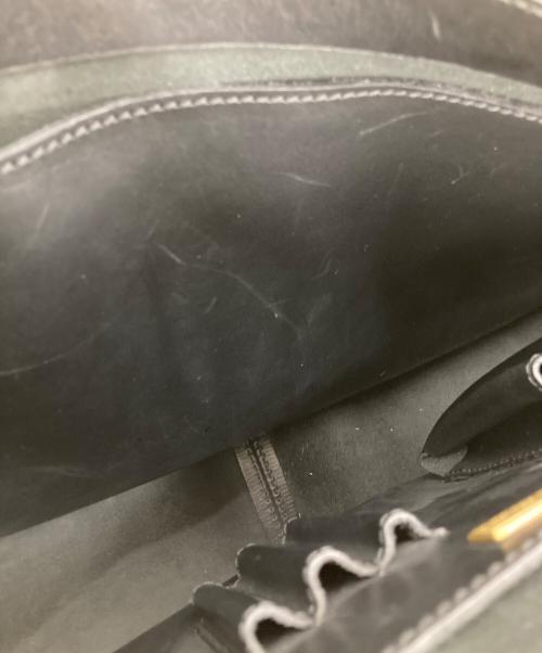 GIORGIO ARMANI（ジョルジョアルマーニ）GIORGIO ARMANI (ジョルジョアルマーニ) レザーハンドバッグ ブラックの古着・服飾アイテム