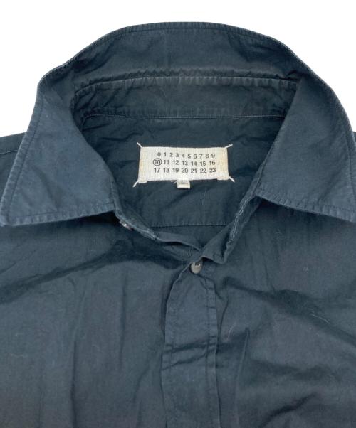 Maison Margiela（メゾンマルジェラ）Maison Margiela (メゾンマルジェラ) ガーメントダイコットンポプリンスリムシャツ ブラック サイズ:41の古着・服飾アイテム