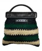 MARNIマルニ）の古着「クロシェニットバッグ」｜グリーン
