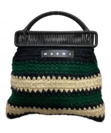 MARNI（マルニ）の古着「クロシェニットバッグ」｜グリーン