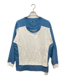 RANDY（ランディー）の古着「HAN G/Wash Denim X White カットソー」｜ホワイト×ブルー