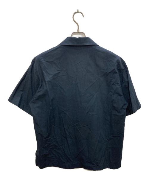IRENISA（イレニサ）IRENISA (イレニサ) SLASH POCKET SHORT-SLEEVED SHIRT ネイビー サイズ:3の古着・服飾アイテム