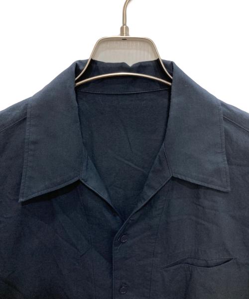 IRENISA（イレニサ）IRENISA (イレニサ) SLASH POCKET SHORT-SLEEVED SHIRT ネイビー サイズ:3の古着・服飾アイテム