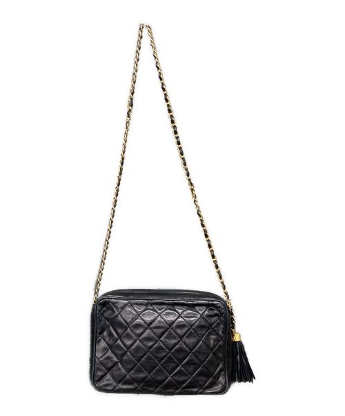 CHANEL（シャネル）CHANEL (シャネル) マトラッセ フリンジチェーンショルダーバッグ ブラックの古着・服飾アイテム