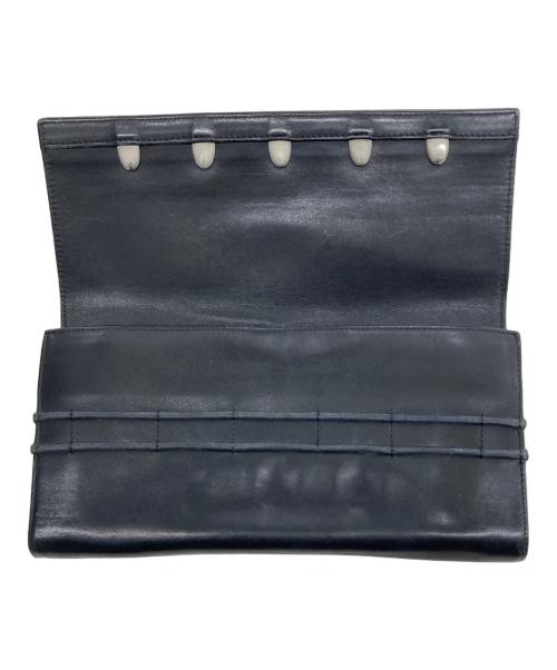 Maison Martin Margiela（メゾンマルタンマルジェラ）Maison Martin Margiela (メゾンマルタンマルジェラ) 足袋金具 レザー長財布 ブラックの古着・服飾アイテム