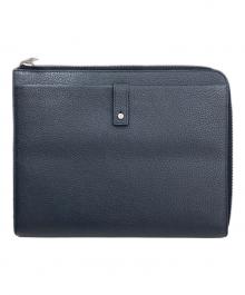 Saint Laurent Paris（サンローランパリ）の古着「レザー・タブレットケース クラッチバッグ」｜ブラック