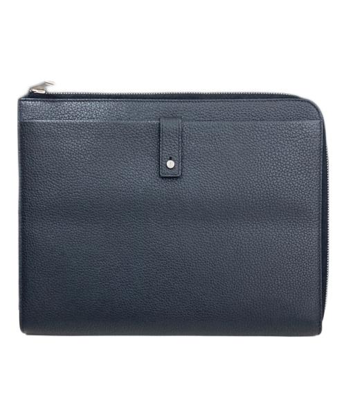Saint Laurent Paris（サンローランパリ）Saint Laurent Paris (サンローランパリ) レザー・タブレットケース クラッチバッグ ブラックの古着・服飾アイテム