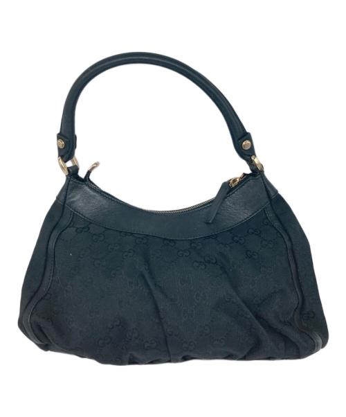 GUCCI（グッチ）GUCCI (グッチ) アビーライン GGシマ レザー ショルダー ハンドバッグ ブラックの古着・服飾アイテム