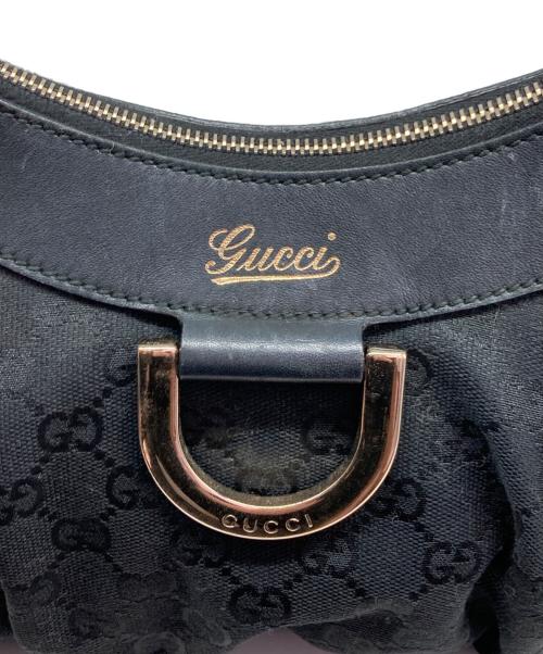 GUCCI（グッチ）GUCCI (グッチ) アビーライン GGシマ レザー ショルダー ハンドバッグ ブラックの古着・服飾アイテム