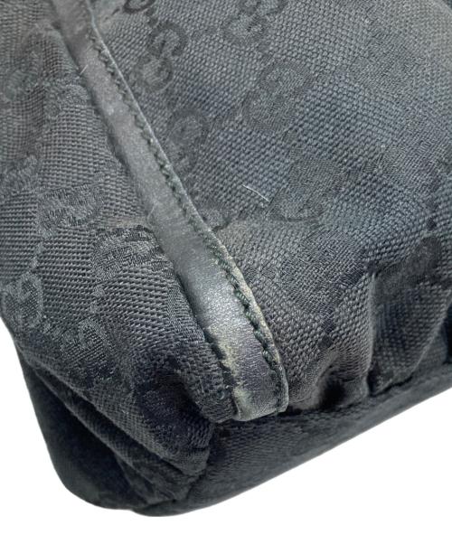 GUCCI（グッチ）GUCCI (グッチ) アビーライン GGシマ レザー ショルダー ハンドバッグ ブラックの古着・服飾アイテム