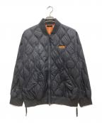 studio seven×TAIONスタジオセブン×タイオン）の古着「Knit Rib MA-1 Jacket/ニット　リブ　MA1　ジャケット」｜ブラック