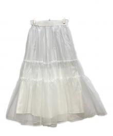 ARPEGE STORY（アルページュストーリー）の古着「オーガンティアードスカート」｜ホワイト