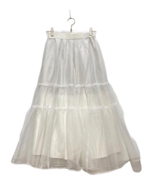 ARPEGE STORY（アルページュストーリー）ARPEGE STORY (アルページュストーリー) オーガンティアードスカート ホワイト サイズ:１の古着・服飾アイテム