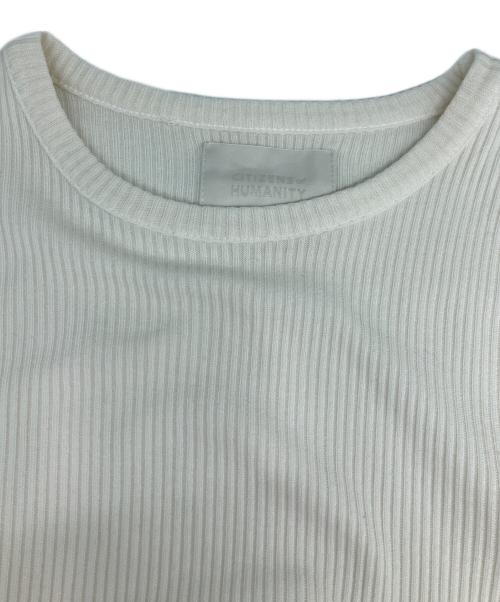 Citizens of humanity（シチズンズオブヒューマニティ）Citizens of humanity (シチズンズオブヒューマニティ) BINA CREWNECK TOP ホワイト サイズ:Ｓの古着・服飾アイテム