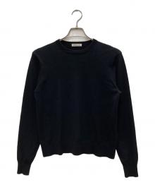 EVERYDAY I LIKE.（エヴリデイ アイ ライク）の古着「Woolクルーネックプルオーバーニット」｜ブラック