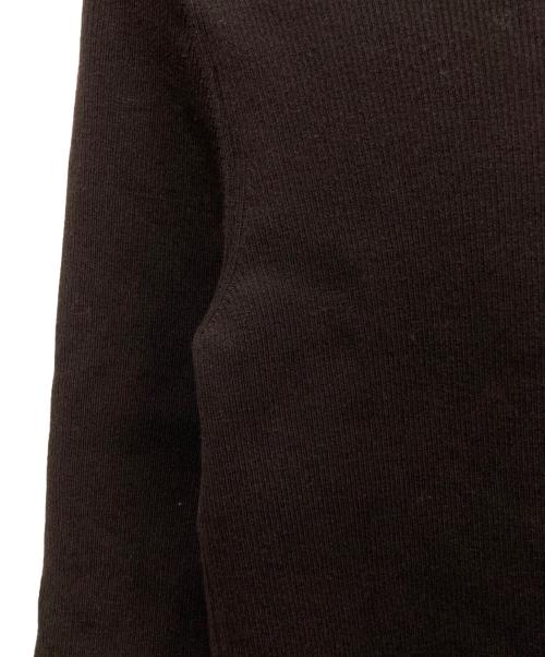 MUSE（ミューズ）MUSE (ミューズ) WONDER リブ クルーネック ニットプルオーバー ブラウン サイズ:Freeの古着・服飾アイテム