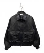 AP STUDIOエーピーストゥディオ）の古着「VINTAGE SATIN BLOUSON/ヴィンテージ サテン ブルゾン」｜ブラック