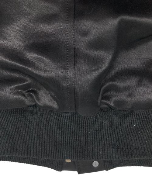 AP STUDIO（エーピーストゥディオ）AP STUDIO (エーピーストゥディオ) VINTAGE SATIN BLOUSON/ヴィンテージ サテン ブルゾン ブラック サイズ:Ｆの古着・服飾アイテム