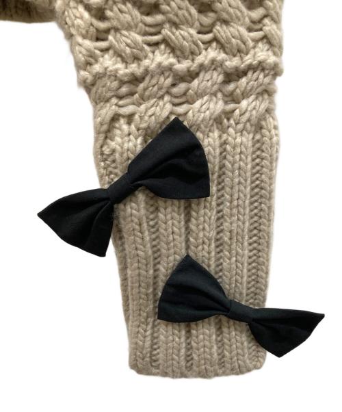 ecmile（エクミール）ecmile (エクミール) LOVELY KNIT TOP/ラブリー ニット トップス ベージュ サイズ:Ｆの古着・服飾アイテム