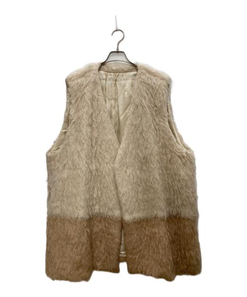 OUAT（オーユーエーティー）OUAT (オーユーエーティー) SUPERMOHAIR VEST/スーパー モヘア ベスト クリーム サイズ:2の古着・服飾アイテム