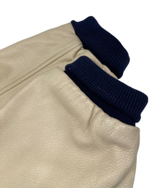 STALL & DEAN（ストール&ディーン）STALL & DEAN (ストール&ディーン) レザー切替スタジャン ブルー サイズ:2XLの古着・服飾アイテム