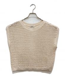 journal standard L'essage（ジャーナルスタンダード レサージュ）の古着「スクエアメッシュショートプルオーバー」｜ホワイト