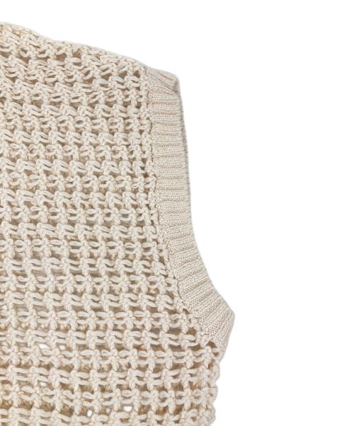 journal standard L'essage（ジャーナルスタンダード レサージュ）journal standard L'essage (ジャーナルスタンダード レサージュ) スクエアメッシュショートプルオーバー ホワイト サイズ:freeの古着・服飾アイテム