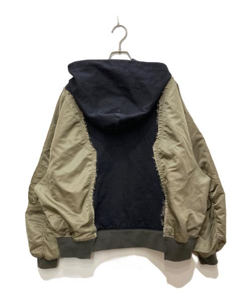 MAISON SPECIAL（メゾンスペシャル）MAISON SPECIAL Different Material Docking Prime-Over Military Blouson/ディファレント・マテリアル・ドッキング・プライムオーバー・ミリタリーブルゾン サイズ:00の古着・服飾アイテム