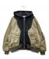 MAISON SPECIAL（メゾンスペシャル）の古着「Different Material Docking Prime-Over Military Blouson/ディファレント・マテリアル・ドッキング・プライムオーバー・ミリタリーブルゾン」｜カーキ×ブラック