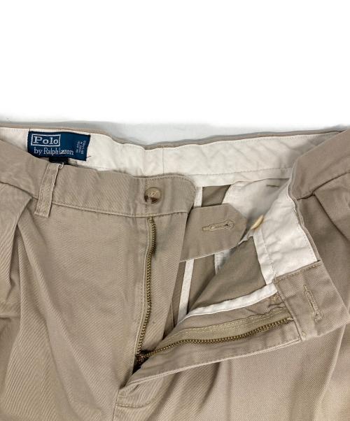 POLO RALPH LAUREN（ポロ・ラルフローレン）POLO RALPH LAUREN (ポロ・ラルフローレン) タックチノパンツ ベージュ サイズ:34/32の古着・服飾アイテム