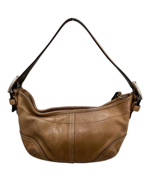 COACH（コーチ）COACH (コーチ) レザーワンショルダーバッグ ブラウンの古着・服飾アイテム