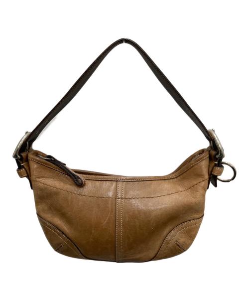 COACH（コーチ）COACH (コーチ) レザーワンショルダーバッグ ブラウンの古着・服飾アイテム