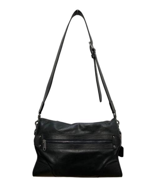 BALLY（バリー）BALLY (バリー) レザーメッセンジャーバッグ ブラックの古着・服飾アイテム