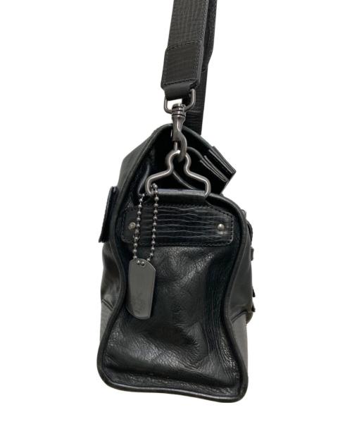 BALLY（バリー）BALLY (バリー) レザーメッセンジャーバッグ ブラックの古着・服飾アイテム