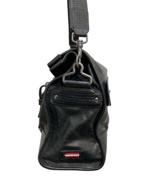 BALLY（バリー）BALLY (バリー) レザーメッセンジャーバッグ ブラックの古着・服飾アイテム