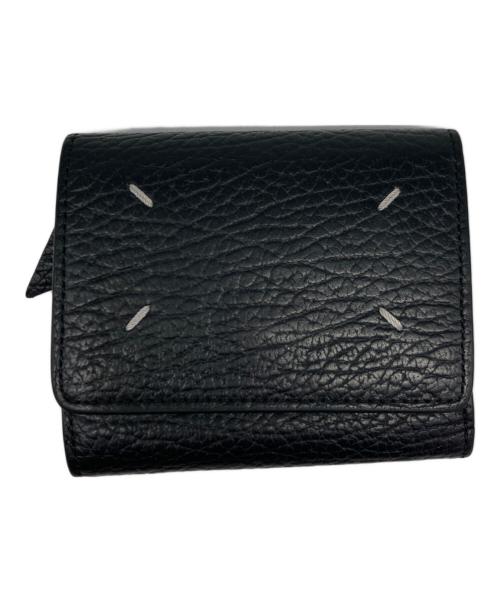 Maison Margiela（メゾンマルジェラ）Maison Margiela (メゾンマルジェラ) 4ステッチ 三つ折り ウォレット ブラックの古着・服飾アイテム
