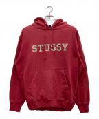 stussyステューシー）の古着「ロゴパーカー」｜レッド