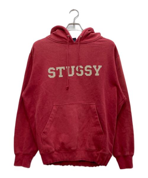 stussy（ステューシー）stussy (ステューシー) ロゴパーカー レッド サイズ:Ｓの古着・服飾アイテム